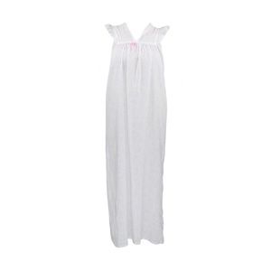Vintage Lingerie White Bib Collar Cotton Maxi Slip